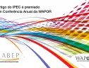Artigo do IPEC é premiado na Conferência Anual da WAPOR